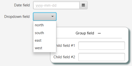 Form preview of all form control types